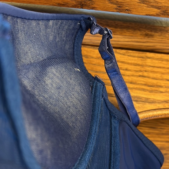 30A Women’s Bra Petite Fit Sexy Style Navy Blue Full Coverage Push Up Bra - Picture 5 of 16